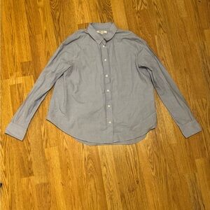 Madewell blue collared Button-Down long sleeve